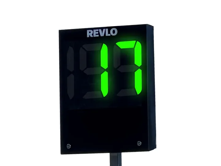Lombada eletrônica fixa, display montado em coluna