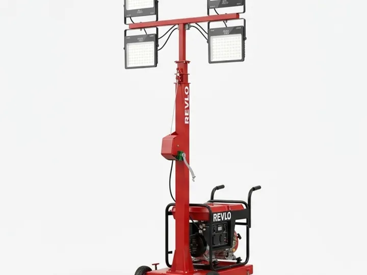 Torre de iluminação portátil RV 2400, sobre rodas